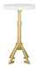 Maurice Side Table White & Gold