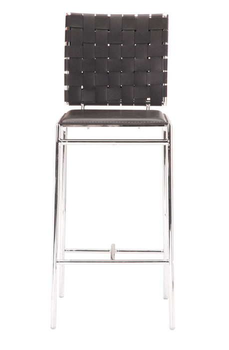 Criss Cross Counter Stool (Set of 2) Black
