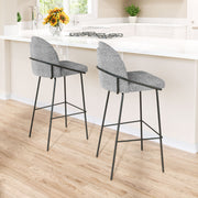 Jambi Barstool (Set of 2) Black & White