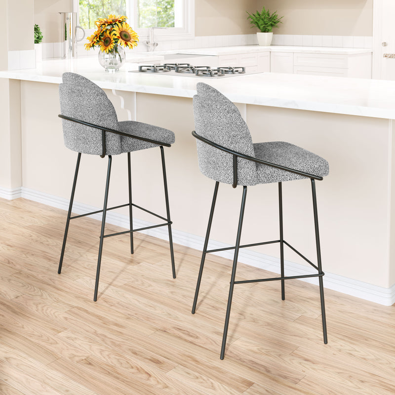 Jambi Barstool (Set of 2) Black & White