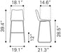 Smart Barstool (Set of 2) Charcoal