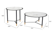 Davis Coffee Table Set (2-Piece) White & Black