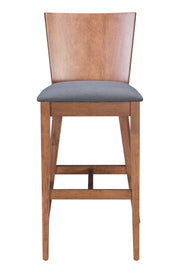 Ambrose Barstool (Set of 2) Walnut & Dark Gray
