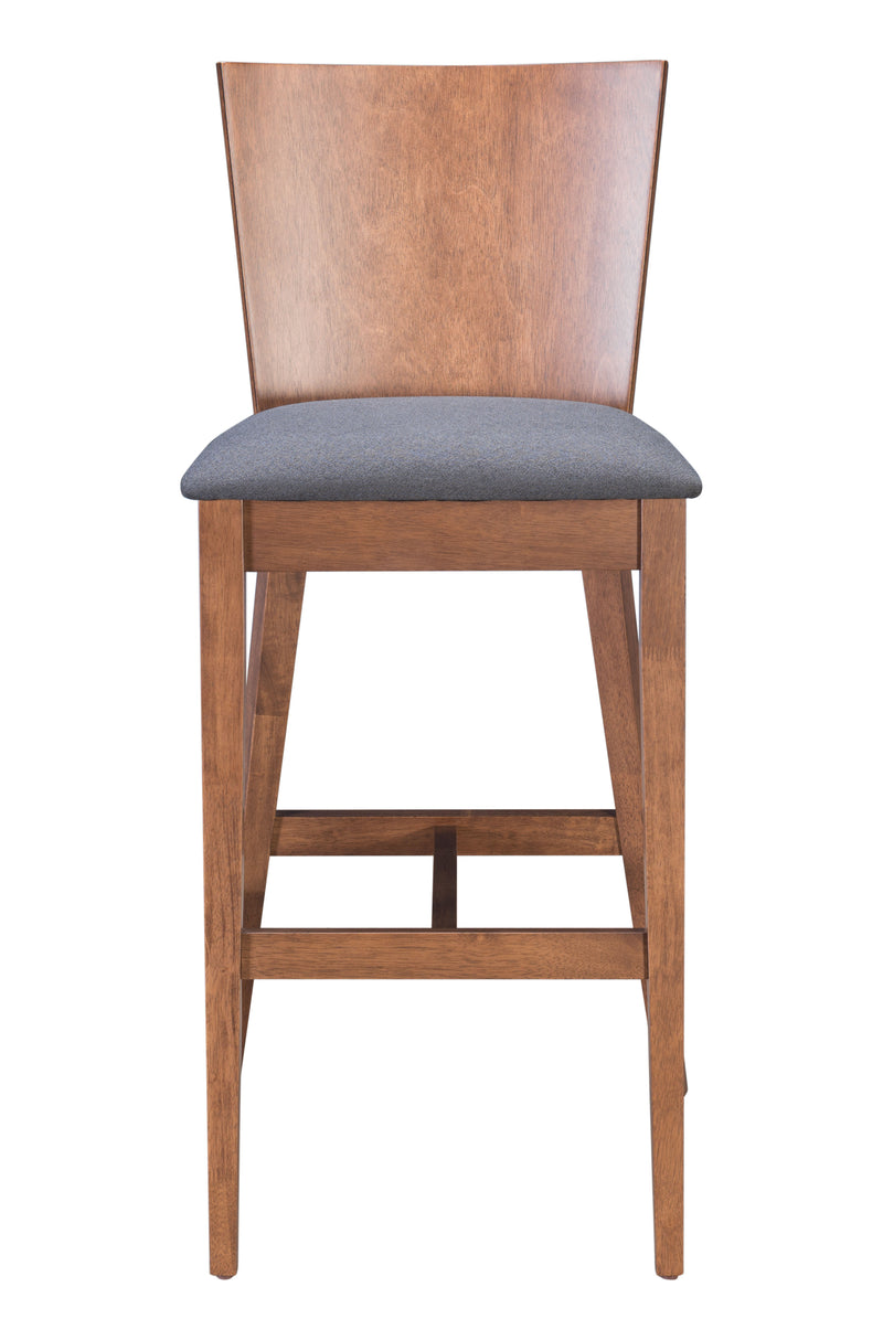 Ambrose Barstool (Set of 2) Walnut & Dark Gray