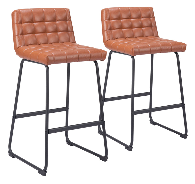 Pago Barstool (Set of 2) Brown
