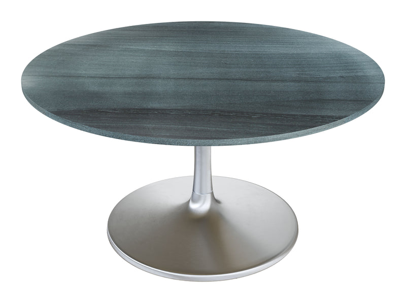 Metropolis Dining Table (60") Gray & Silver