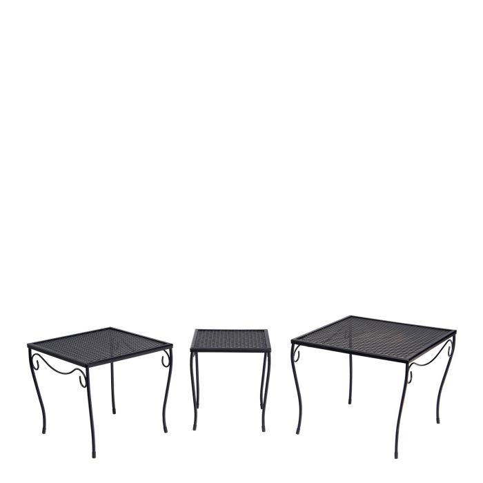 Iron Nest of Three Square Side Tables (190212, 190213, 190214) Tables