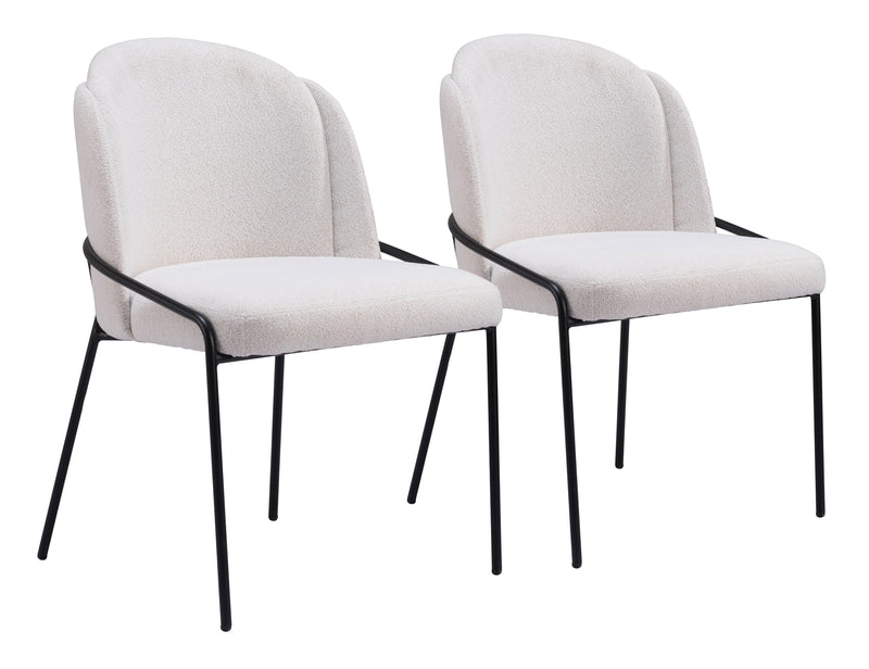 Jambi Dining Chair (Set of 2) Ivory