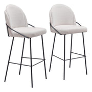 Jambi Barstool (Set of 2) Ivory