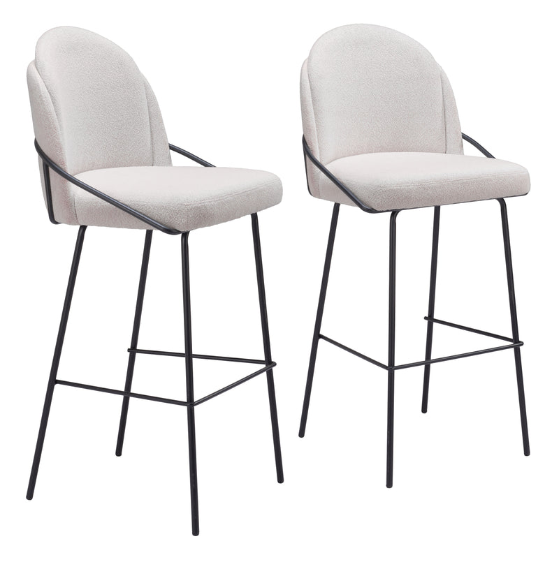 Jambi Barstool (Set of 2) Ivory