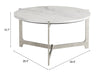 Barmas Coffee Table White & Silver