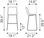 Smart Barstool (Set of 2) Burnt Orange