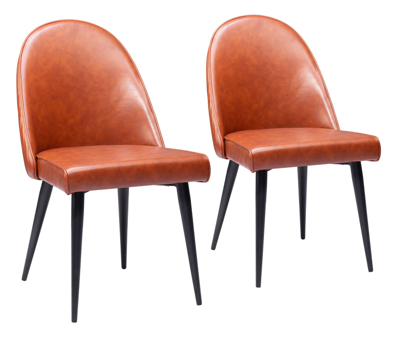 Silloth Armless Dining Chair (Set of 2) Brown