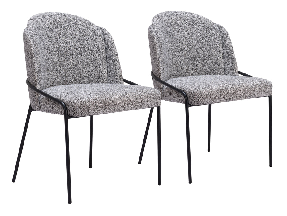 Jambi Dining Chair (Set of 2) Black & White