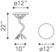 Joel Side Table White & Silver