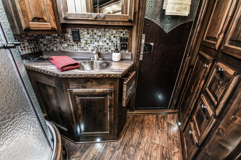 14" Round Hammered Copper Bar Sink