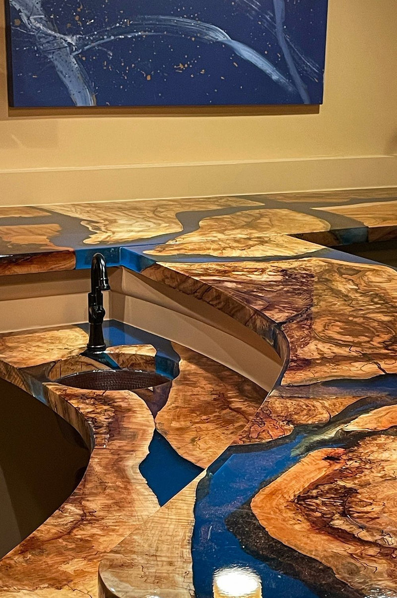 14" Round Hammered Copper Bar Sink