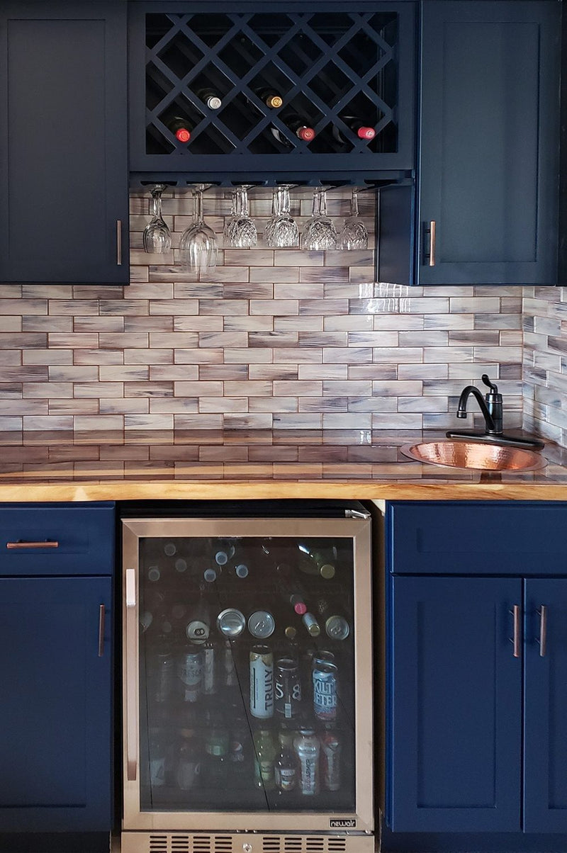 14" Round Hammered Copper Bar Sink