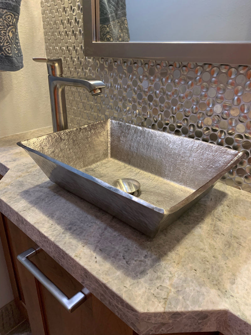 15” Rectangle Vessel Terra Firma Copper Sink