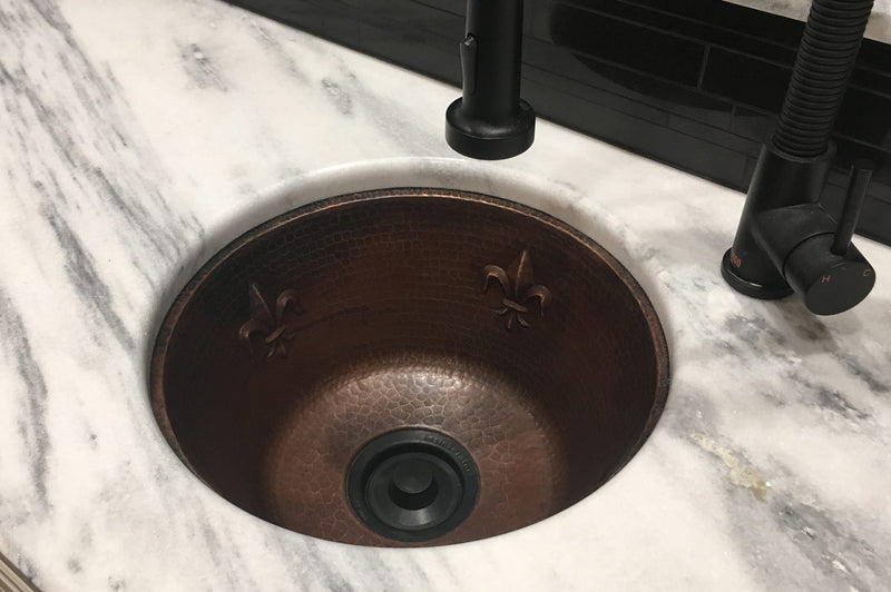 16" Round Copper Bar Sink