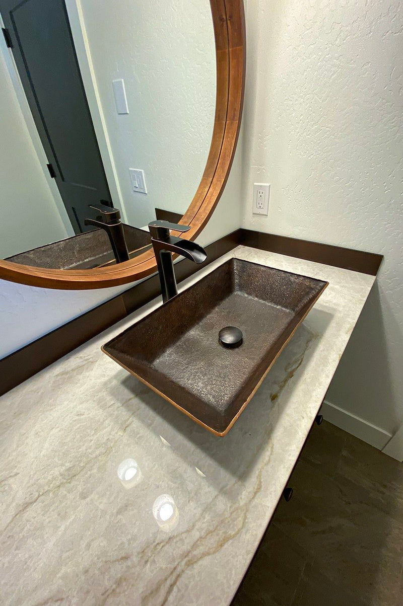 20” Rectangle Vessel Terra Firma Copper Sink