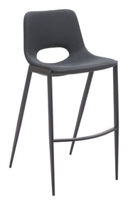 Desi Armless Barstool (Set of 2) Black