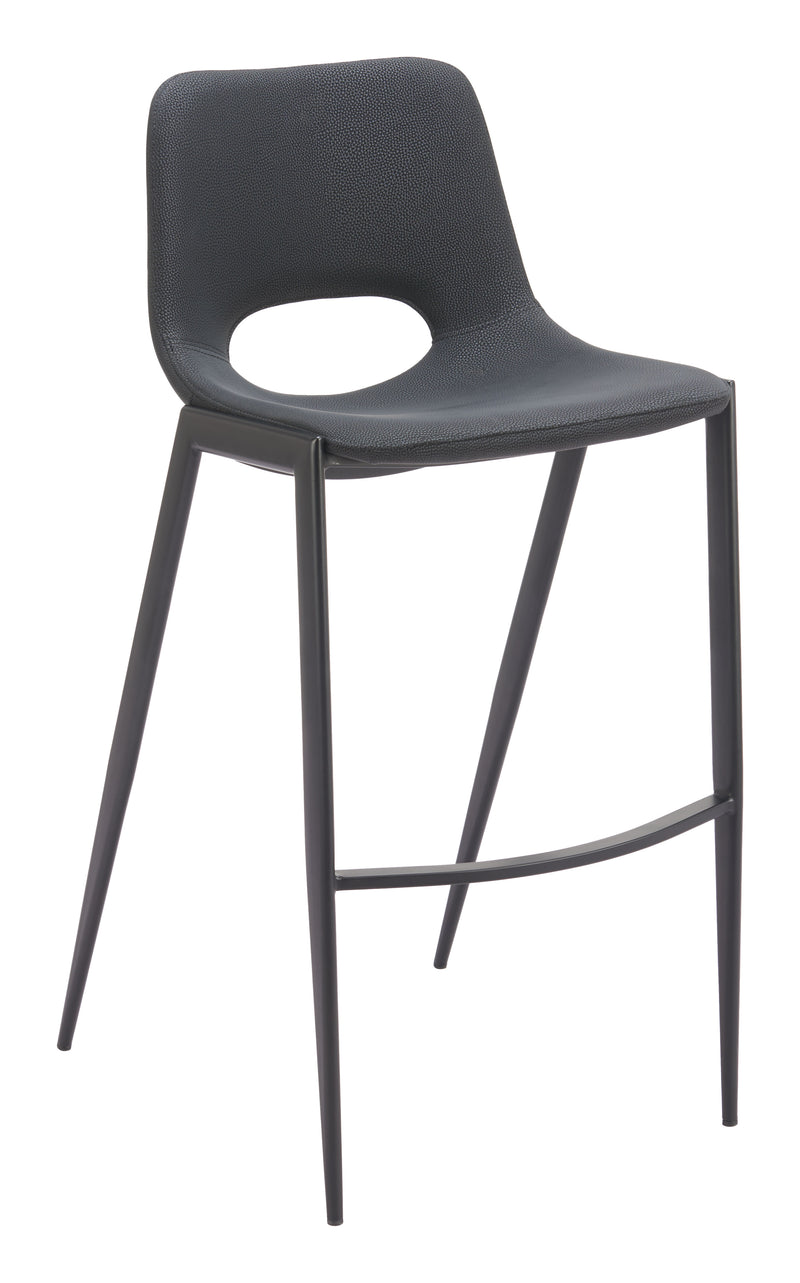 Desi Armless Barstool (Set of 2) Black