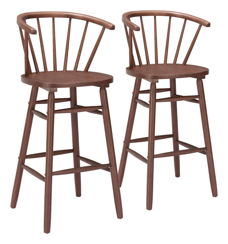 Stenger Barstool (Set of 2) Walnut