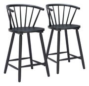 Stenger Counter Stool (Set of 2) Black