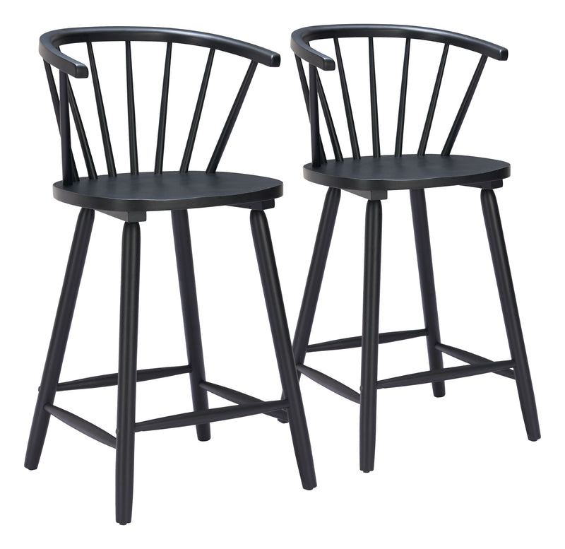 Stenger Counter Stool (Set of 2) Black