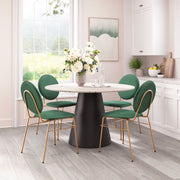 Odessa Dining Chair (Set of 2) Green & Gold