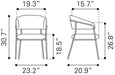 Josephine Dining Chair (Set of 2) Brown