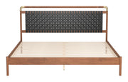 Netz King Bed Black & Walnut