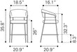 Josephine Counter Stool (Set of 2) Cream
