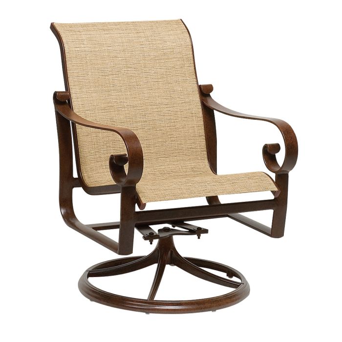 Belden Sling Swivel Rocking Dining Arm Chair Sling