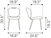 Terrence Dining Chair (Set of 2) Vintage Brown