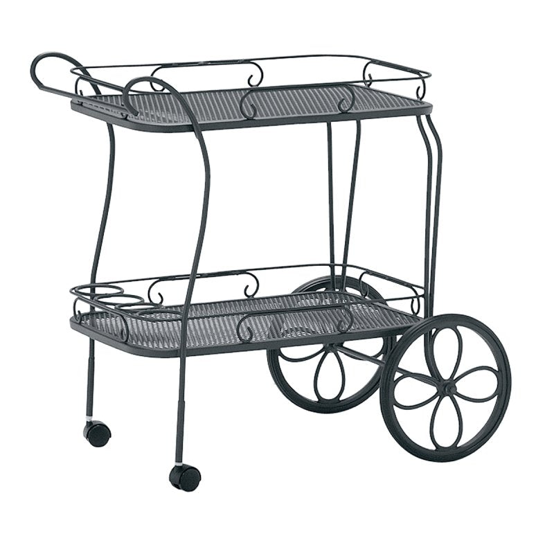 Et Tea Cart with Mesh Top and Removable Serving Tray Cetera Iron