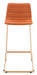 Adele Barstool (Set of 2) Orange & Gold