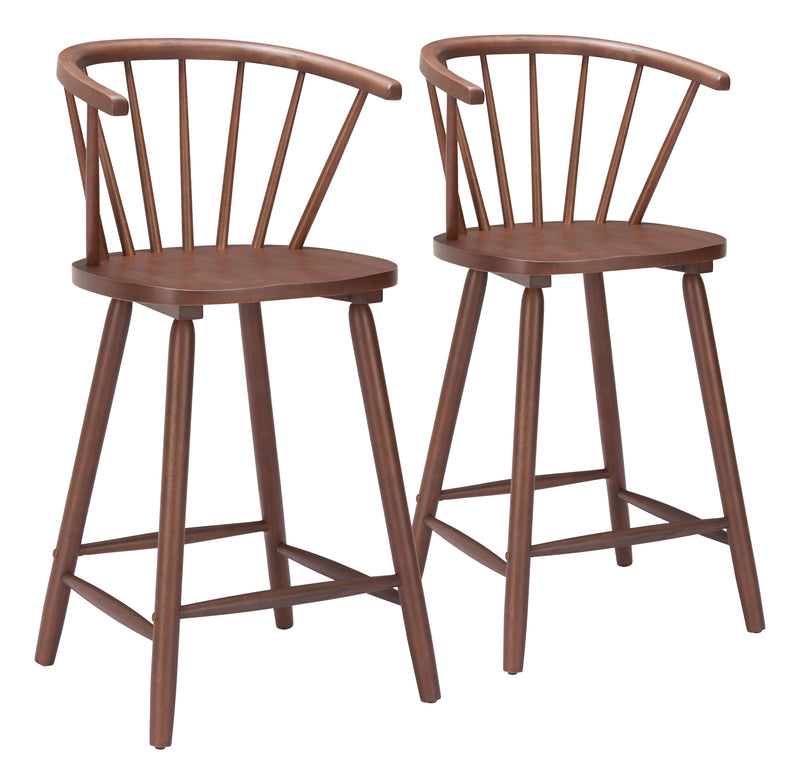 Stenger Counter Stool (Set of 2) Walnut