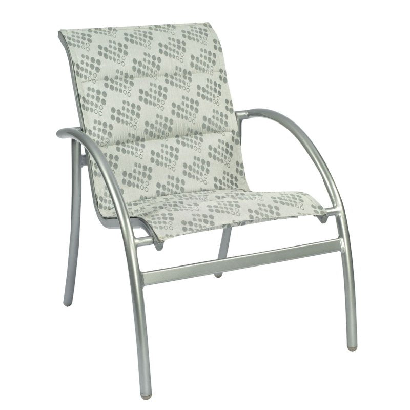 Tribeca Padded Sling Dining Arm Chair - Stackable Padded Sling