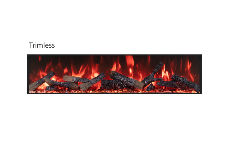 Tall Indoor or Outdoor Electric Built-in only with black steel surround