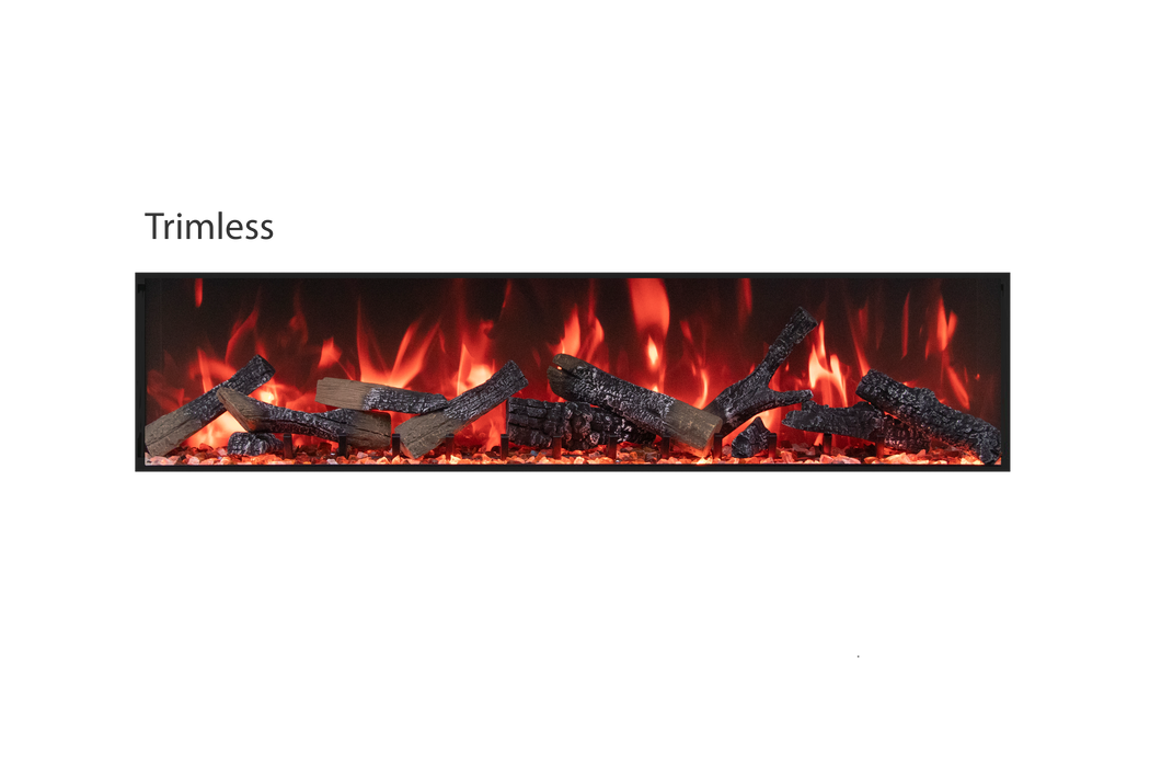 Tall Indoor or Outdoor Electric Built-in only with black steel surround
