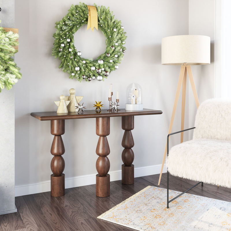 Split Console Table Brown