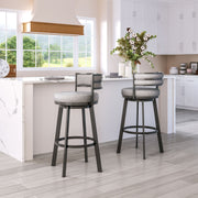 Gimsby Swivel Barstool Gray