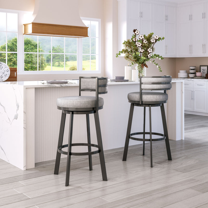 Gimsby Swivel Barstool Gray