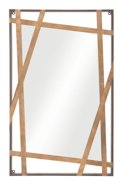 Tolix Mirror Antique Gold & Black