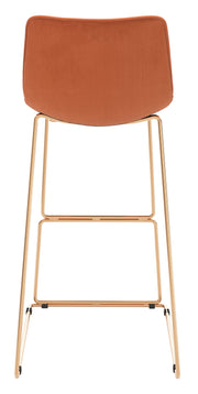 Adele Barstool (Set of 2) Orange & Gold