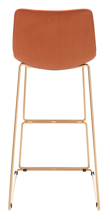 Adele Barstool (Set of 2) Orange & Gold