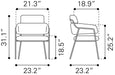 Marcel Dining Chair (Set of 2) Cream