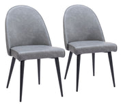 Silloth Armless Dining Chair (Set of 2) Gray